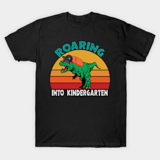 Roaring Kindergarten Dinosaur T Rex Back To School T-Shirt